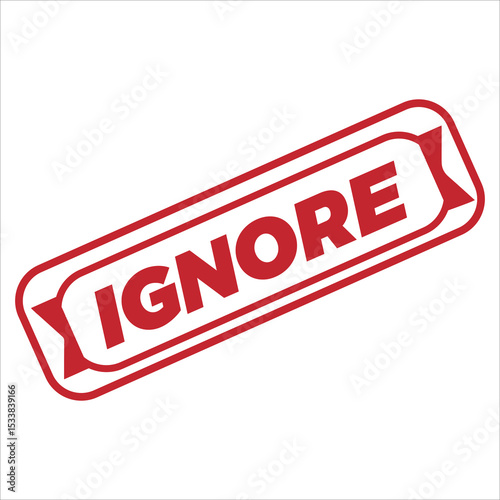 Ignore stamp icon grunge distressed style
