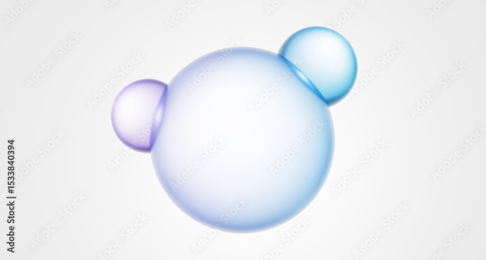 Obraz premium 3D Abstract Glass Holographic Metallic Design Background Poster Wallpaper