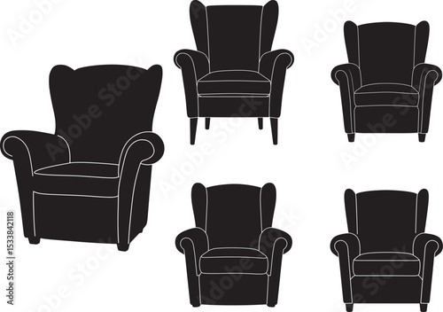 black and red armchair