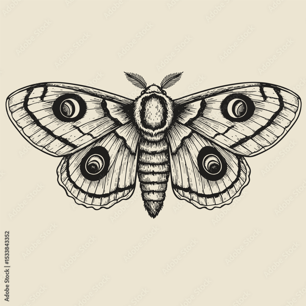 Fotografie Butterfly or wild moths insects