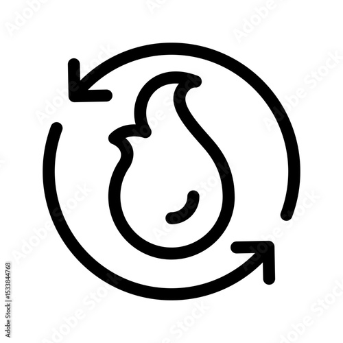 Thermal Energy Icon Vector Symbol Design Illustration