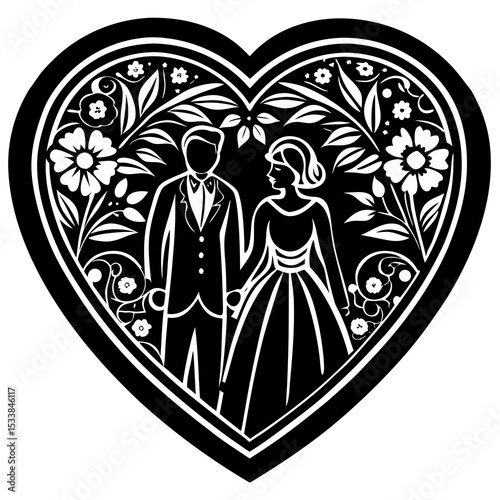 Vintage vector illustration stamp of mother and son zodiac symbol in a grunge circle frame design
