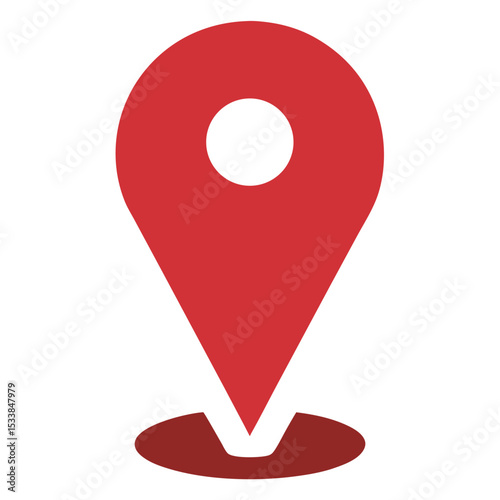GPS location pin with drop shadow