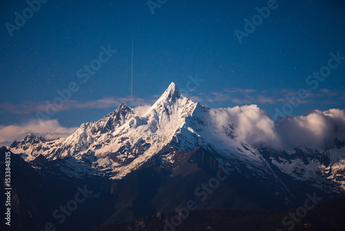 Majestic Meili Snow Mountain at Night