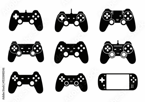 Video game consoles and controllers icons