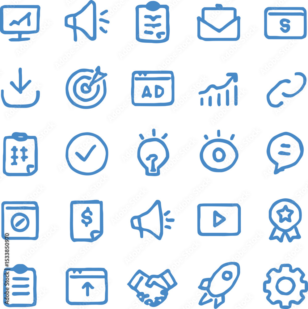 social media icons set for web and communication design