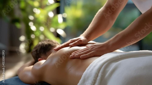 Deep Tissue Massage Session in Natural Light Therapy Room
