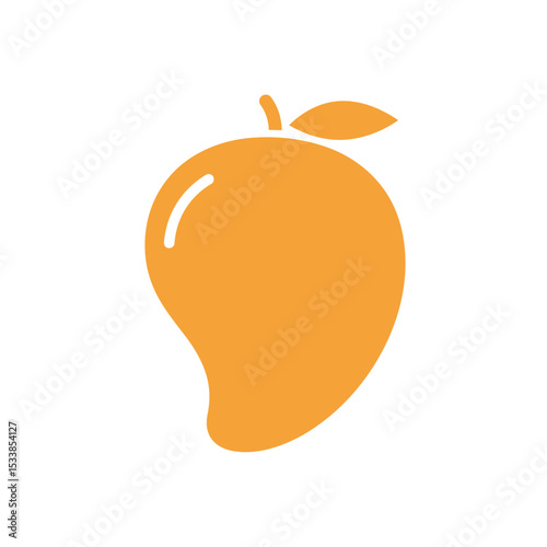 Vibrant orange apple illustration showcasing freshness and simplicity on a white background