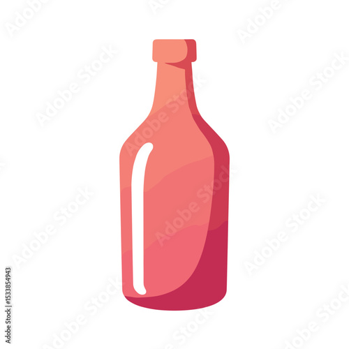 Vibrant illustration of a soda bottle against a minimalist white background