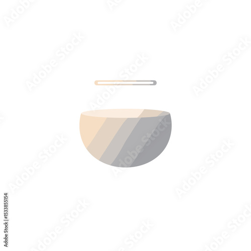 A serene still life featuring a minimalist bowl on a table with soft lighting