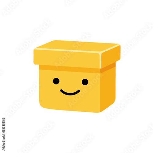 Bright yellow container with a lid, set against a clean white background, ideal for storage