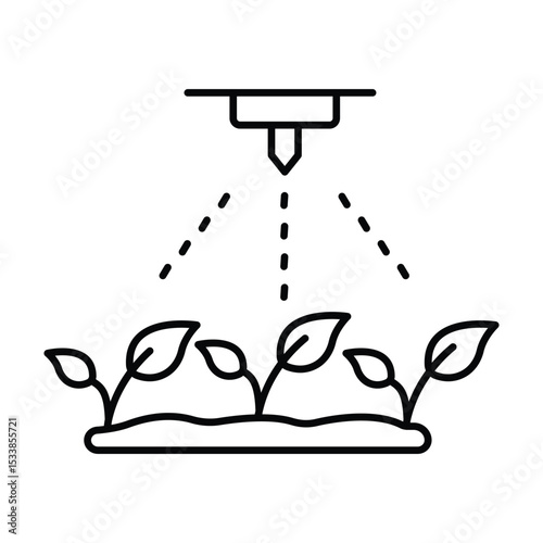 Irrigation Sprinkler thinline icon , vector, pixel perfect, illustrator file 

