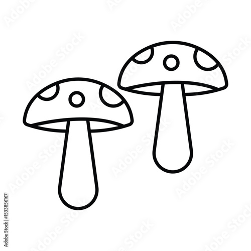 Mushroom thinline icon , vector, pixel perfect, illustrator file 
