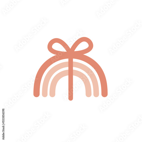 A beautifully wrapped gift with a bow on top, set against a minimalist background