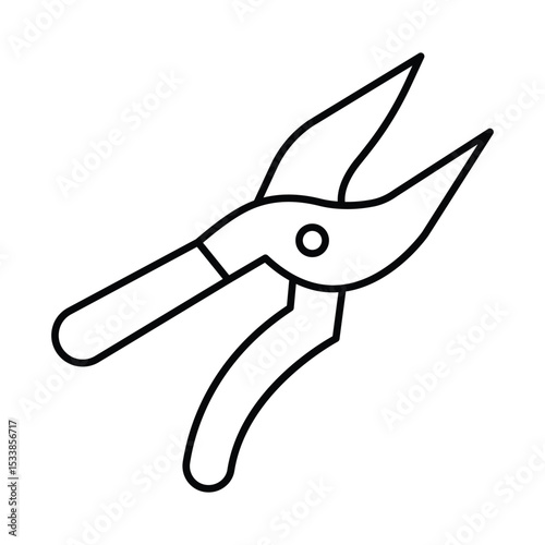 Pruning Shears thinline icon , vector, pixel perfect, illustrator file 
