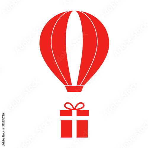 Colorful hot air balloon soaring over a scenic landscape, capturing vibrant skies and nature