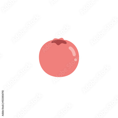 Vibrant tomato with a smooth surface, isolated on white, perfect for culinary use