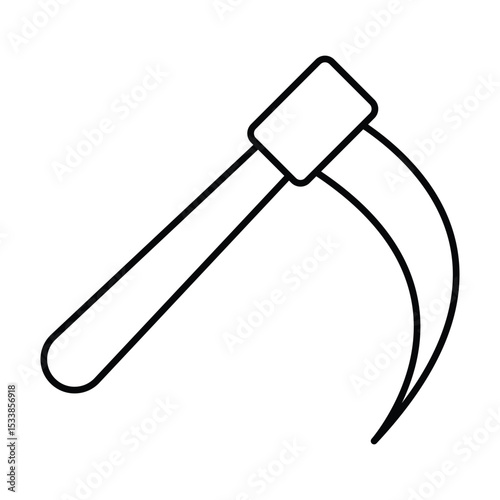 Scythe thinline icon , vector, pixel perfect, illustrator file 
