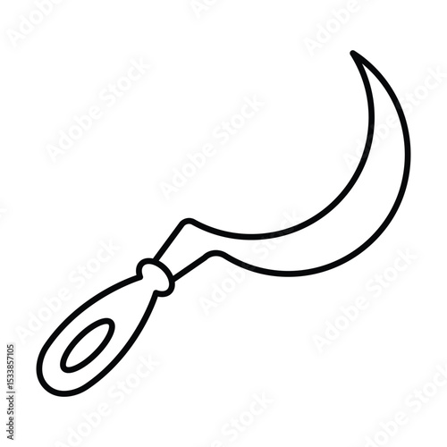 Sickle Blade thinline icon , vector, pixel perfect, illustrator file 
