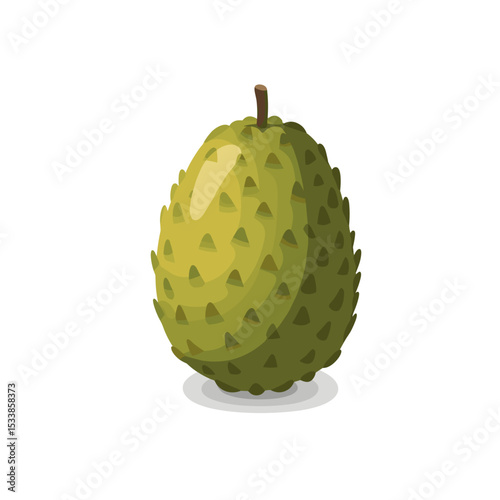 A close-up of a ripe durian fruit showcasing its unique spiky texture and vibrant color