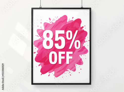 Eighty-Five Percent Off Sale Bursting Graphic Design