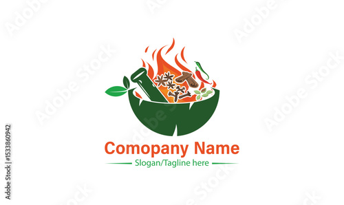Spice, Bowl, Restaurant, Natural logo