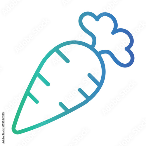 Carrot Color gradient illustration vector icon which can easily modify or edit 
