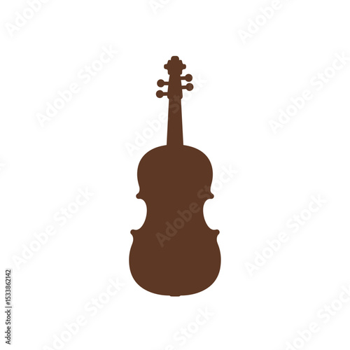 Elegant silhouette of a violin against a plain background, showcasing its curves