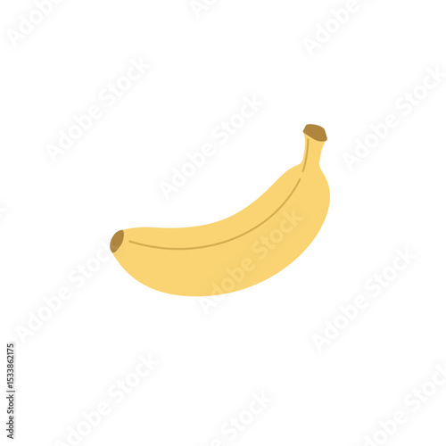 A vibrant banana on a white background, symbolizing freshness and health