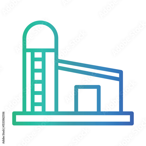 Grain Silo Color gradient illustration vector icon which can easily modify or edit 
