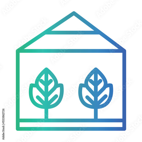 Greenhouse Vent Color gradient illustration vector icon which can easily modify or edit 

