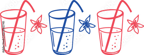 Restaurant alcoholic drink Line art	
