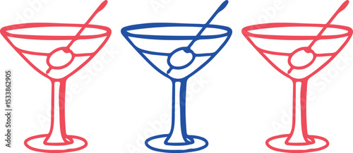 Restaurant alcoholic drink Line art	
