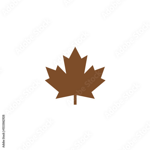 A vibrant maple leaf swaying gently in the autumn breeze against a clear sky