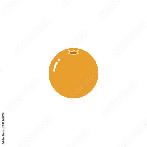 Bright orange fruit rolling on a white surface with a soft shadow, symbolizing freshness