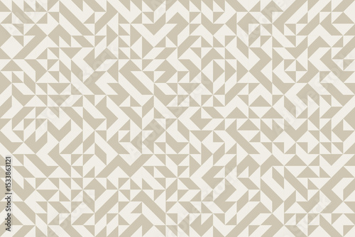 Neutral colors monochrome technology abstract background geometric random bg seamless vector pattern