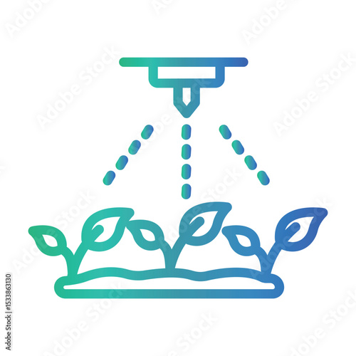 Irrigation Sprinkler Color gradient illustration vector icon which can easily modify or edit 
