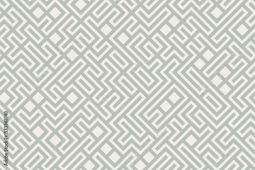 Monochrome technology background, neutral earthy colors, abstract geometric bg with random placed design elements, seamless vector pattern intricate chaotic connected shapes grid