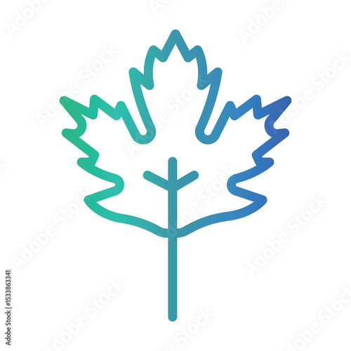 Maple Leaf Color gradient illustration vector icon which can easily modify or edit 

