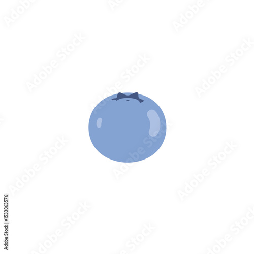 A cute, round blue creature floating in a minimalist white space, evoking a sense of calm