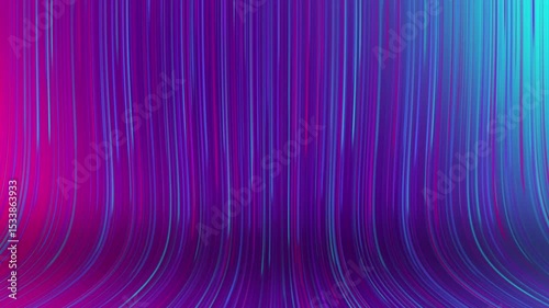 Colorful neon bright pink, blue and white lines falling down. Seamless looping abstract background animation video.