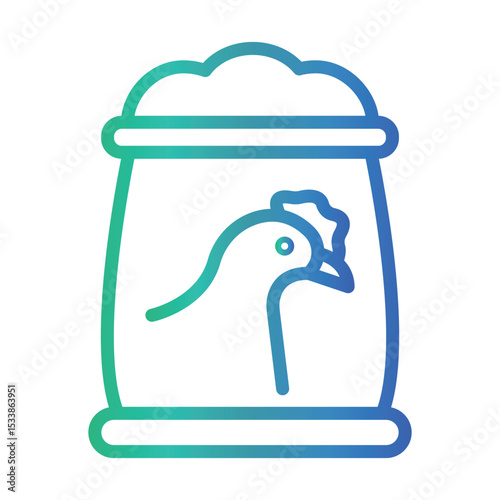 Poultry Feeder Color gradient illustration vector icon which can easily modify or edit 
