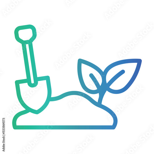 Spade Color gradient illustration vector icon which can easily modify or edit 

