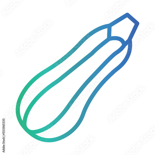 Zucchini Color gradient illustration vector icon which can easily modify or edit 
