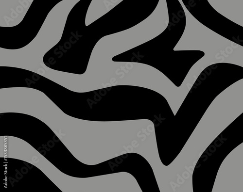 Abstract zebra print pattern in black and gray