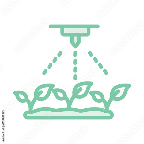 Irrigation Sprinkler duotone line icon , vector, pixel perfect, illustrator file 
