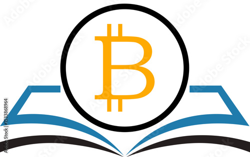 bitcoin digital crypto currency. Vector Illustration