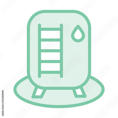 Water Tank duotone line icon , vector, pixel perfect, illustrator file 
