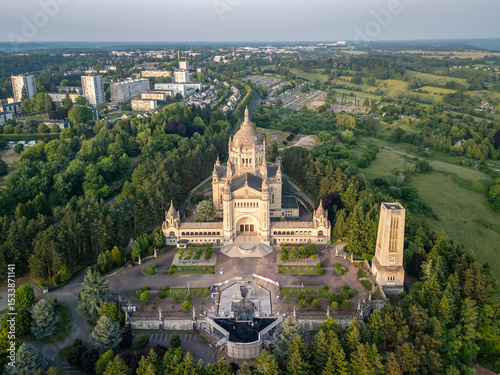 Aerial View of Lisieux City, Normandy, France
