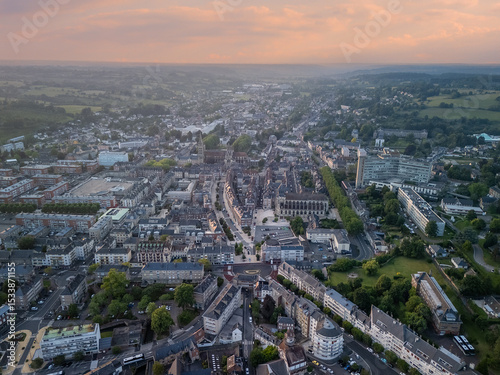 Photos Aerial View of Lisieux City, Normandy, France